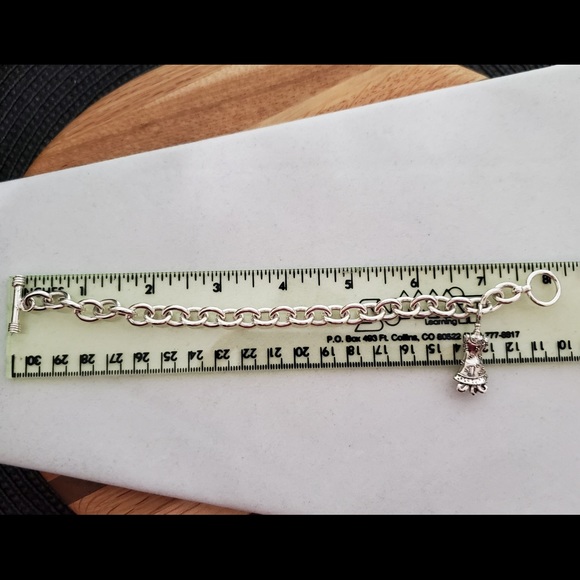 Sterling Oval Link Bracelet with Charm (36.8g) - Picture 6 of 8